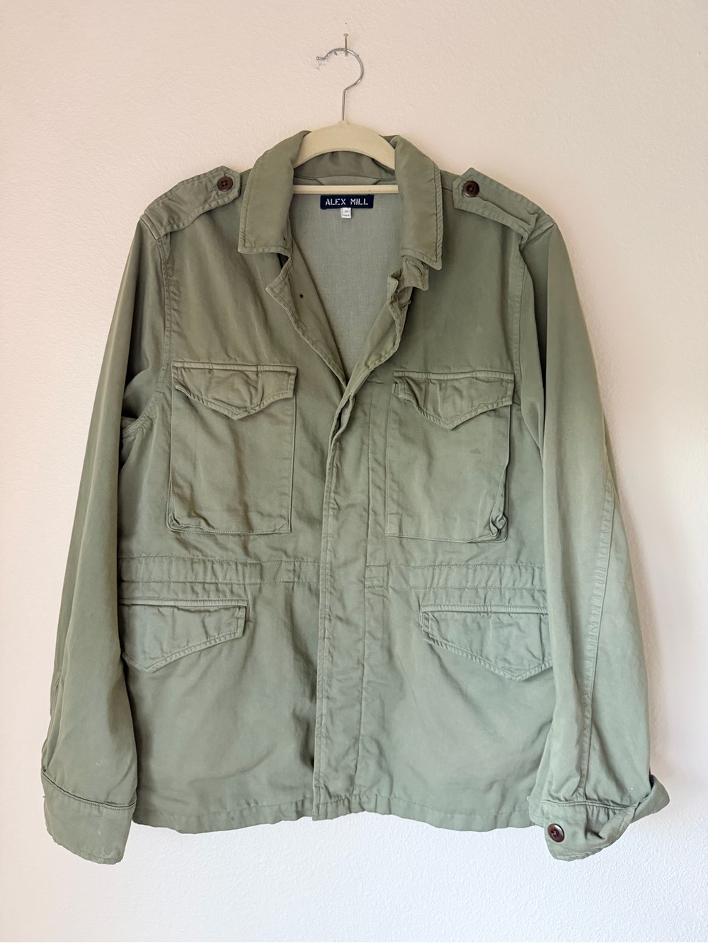 Alex Mill Olive Green Utility Field Jacket, Size Medium